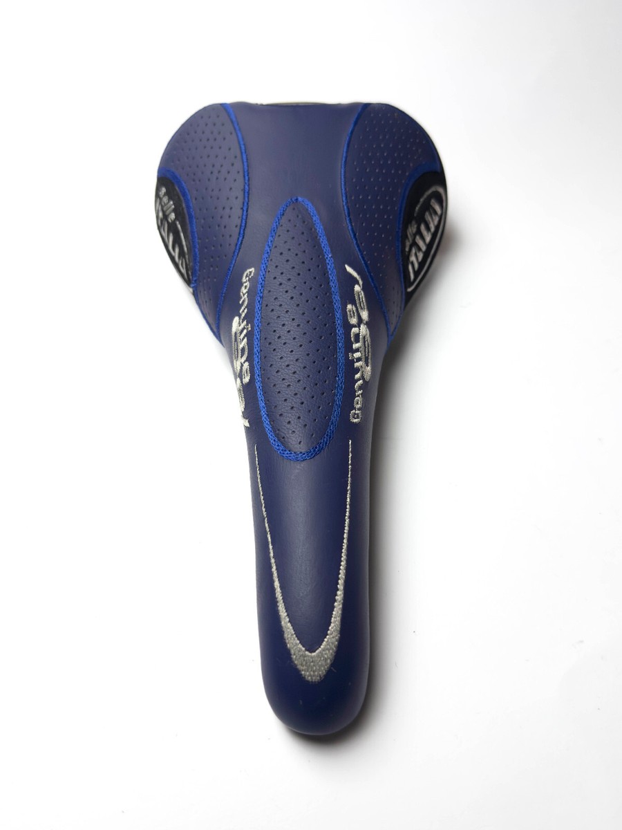 Selle Italia Flite Genuine Gel Leather Titanium Blue New In