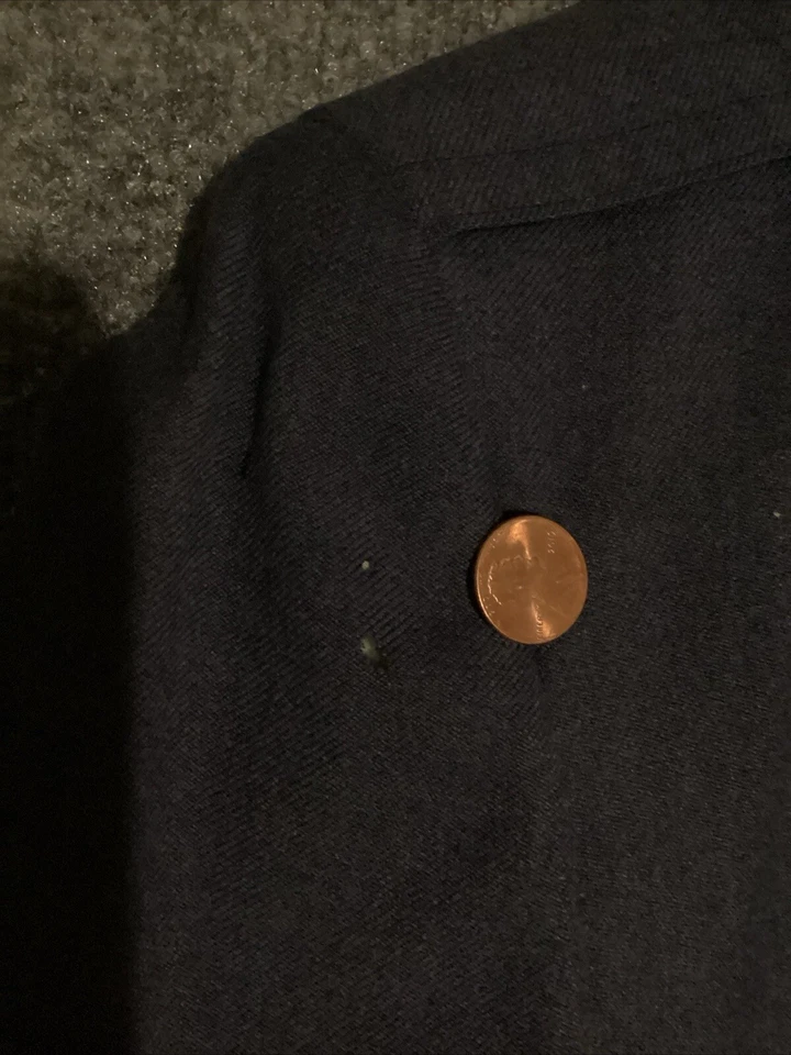 Abrigo Militar De Colección USAF Para Hombres 35R Lana Azul Serge Pembroke Abrigo Fuerza Aérea Foto 4 de 4