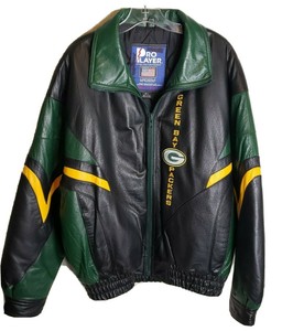 Pro Player Nfl Green Bay Packers Leather Coat Jacket Large Free Shipping Ebay