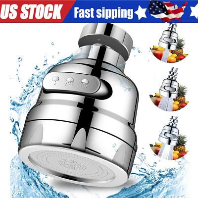 3-Speed 360° Rotatable Adjustment Faucet Extension Water Saving Kitchen Faucet