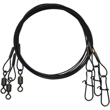 Eagle Claw Black Heavy Duty 18" Wire Leaders 3-Pack