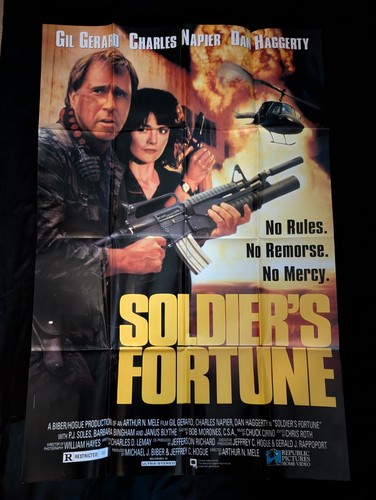 Vintage 1991 “SOLDIER’S FORTUNE” Folded Movie Poster (27x40)