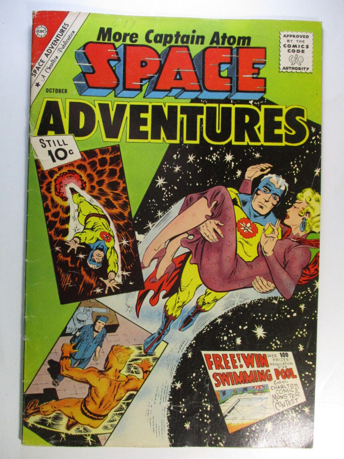 Space Adventures #42, Ditko Captain Atom, Charlton, VG/F, 5.0 (C), White Pages