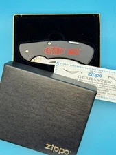 Du Pont AG Zippo Promo Stainless Steel Lockback Pocket Knife NEW Black Handle
