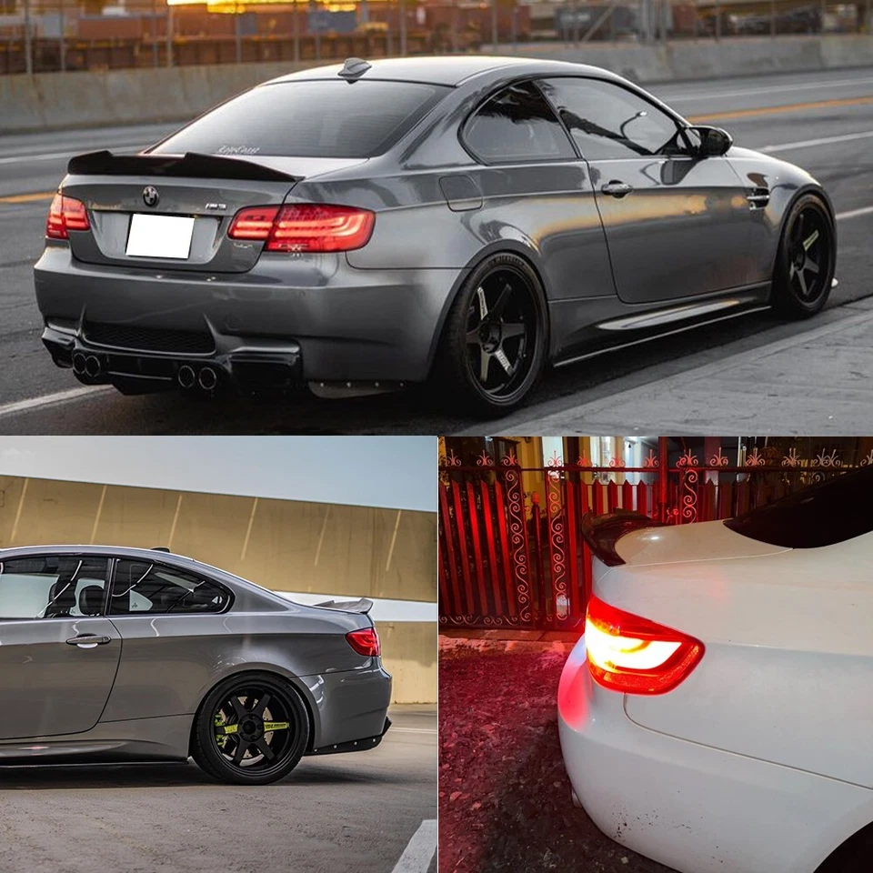 For BMW E92 Coupe 325 328 335/M3 E92 2005-2013 Carbon Fiber Trunk Wing Spoiler - Imagem 4 de 4