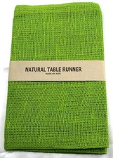 Kel-Toy Burlap Jute Table Runner/Fold and Sew Edge 14 by 72-Inch in Apple Green