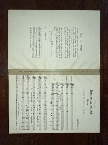 1932 Oxford University Press The Oxford Choral Songs Brother James Air - Picture 3 of 5