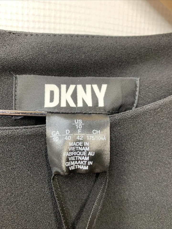 Vestido vaina acanalado manga abierta negro talla 10 manga corta DD2H1926 para mujer DD2H1926 Foto 3 de 4