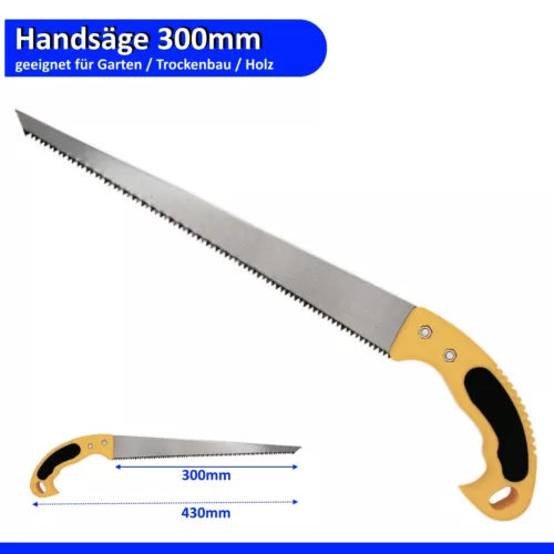 Handsäge Holzsäge Astsäge Baumsäge Fuchsschwanz 30cm Gartensäge Säge Holz Rigips