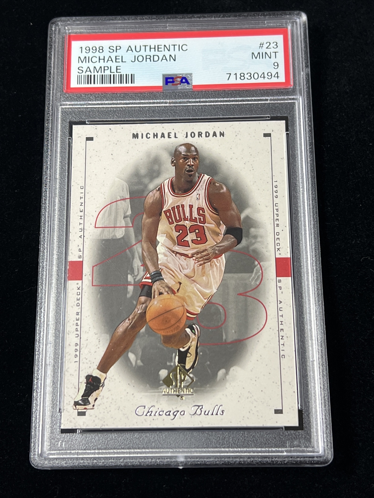 1998 SP Authentic Michael Jordan SAMPLE #23 PSA 9 MINT LOW POP