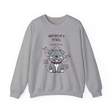 Sudadera Pit Bull Lover: Divertida Camisa de Anatomía Pitbull, Gran Regalo para Mamás de Perros