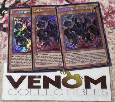 3x (M/NM) Dark Garnex the Cubic Beast MVP1-ENS33 Secret Rare 1st Edition YuGiOh