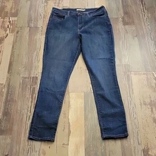 Levi's 721 High Rise Skinny Denim Blue Jeans Womens Size 32