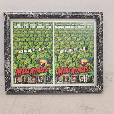1996 Mars Attacks Movie Poster 10X9 Inch Jack Nicholson Glenn Close, Lobby Card