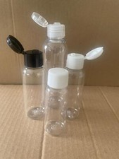 30ml 50ml 100ML Empty Plastic Bottles Travel Caps for Hand Gels & Lotion UK
