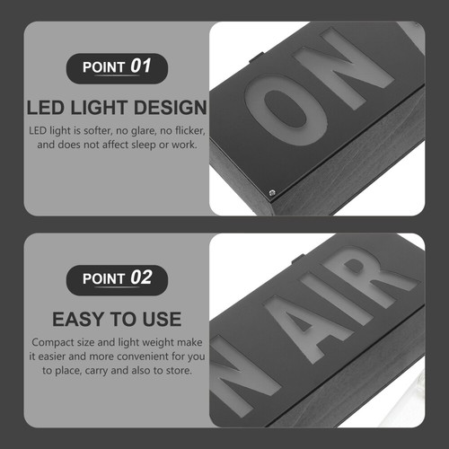 Broadcast Office Decor Do Not Disturb Sign Recording Light LED Solid Wood Work - Picture 12 of 12
