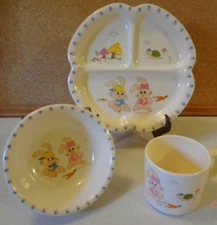 Vintage Melamine Dishes for Children Child Toy Dishes
