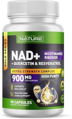 Built by Nature NAD Supplement   Nicotinamide Riboside with Resveratrol & Que...
