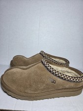 UGG Tasman Women s Brown Suede Lined Slip-On Mule Slippers Braided Trim 7