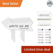 Blank Arrow Yard Signs White 6 Pack 17 x 6 in With Stakes Wedding Directional