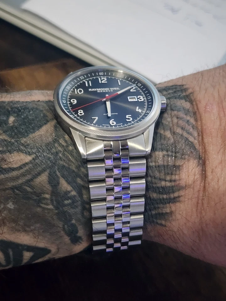 Reloj para hombre Raymond Weil 2734-ST-05600 Freelancer esfera gris 42,5 mm nuevo Foto 4 de 4