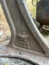Vintage Cast Iron Garden Table Legs + Detachable Top