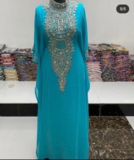 Hand Work Kaftan Moroccan Dress Dubai Abaya Gown Long Sale Islamic Wedding Maxi