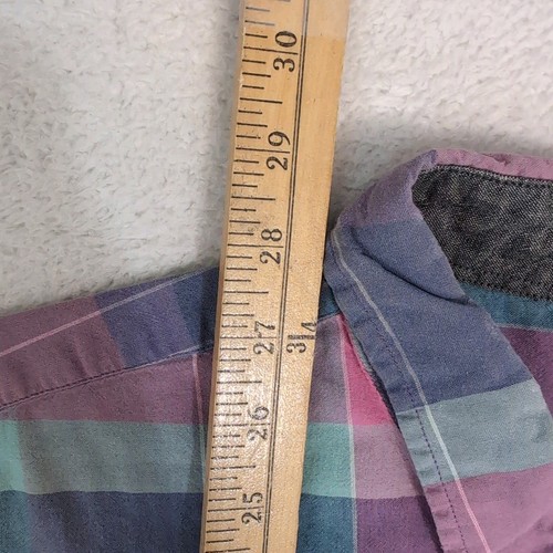 J.Crew Sporting Shirt Mens L Plaid L/S 1/2 Button up pullover Shirt Lightweight - Afbeelding 4 van 8