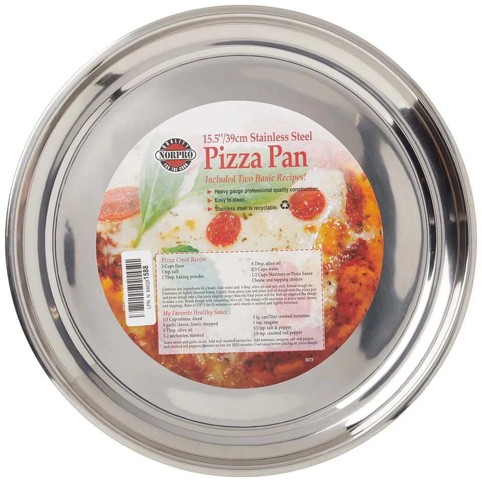 Sartén para pizza Norpro 5673 15,5 pulgadas S/s Foto 3 de 4