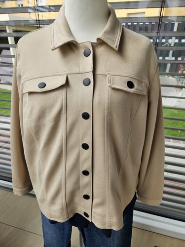 Ulla Popken "Jeansjacke" im Boxy Style, Größe 50/52, beige, neu mit Etikett - Bild 6 von 19