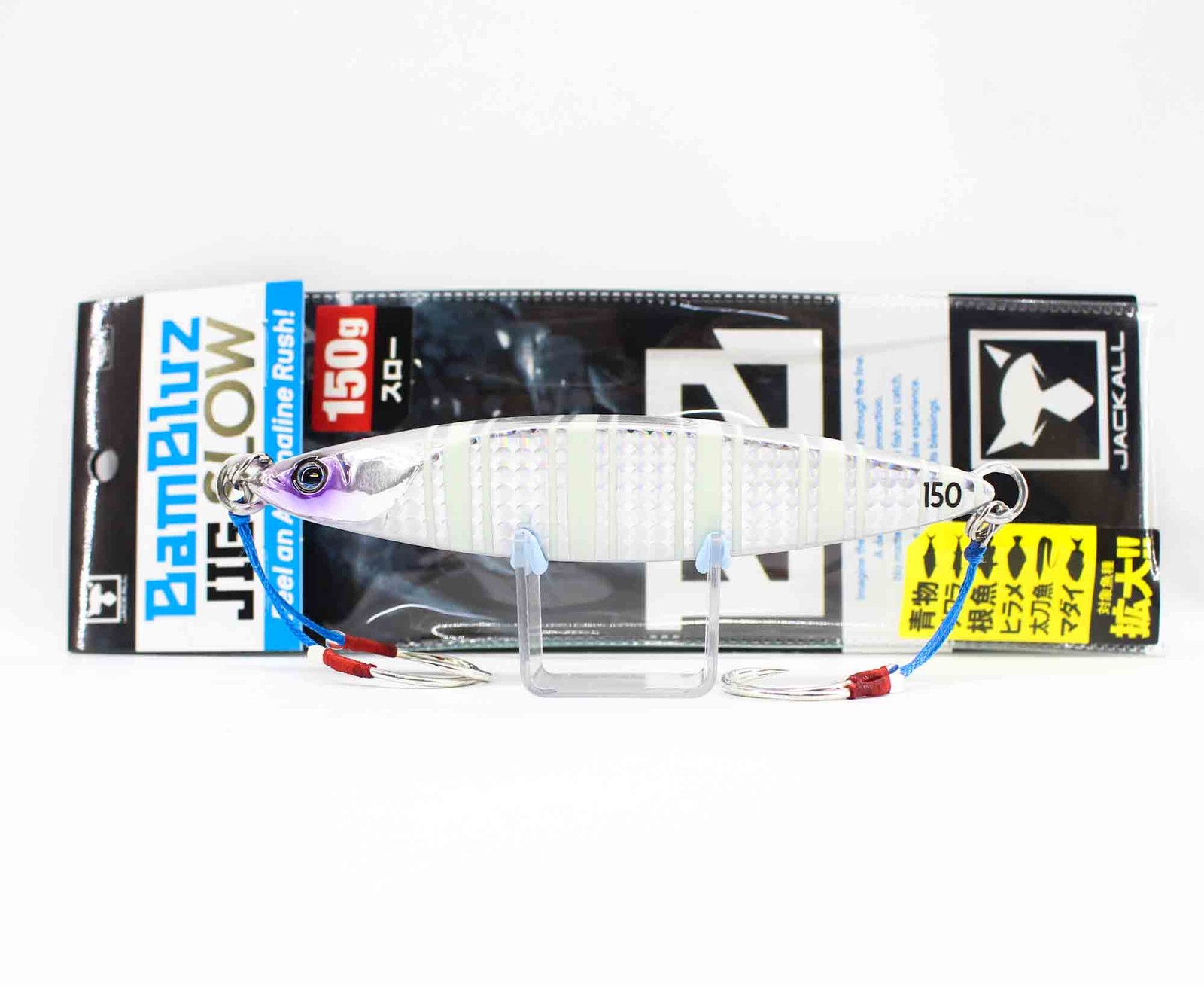 Jackall Metal Jig Bambluz Slow 150 grams Silver Glow Stripe (8206)