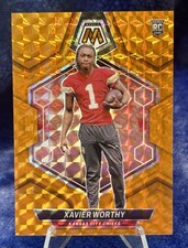 2024 Panini Mosaic - Rookies Xavier Worthy #328 Orange Mosaic Prizm /199 (RC)