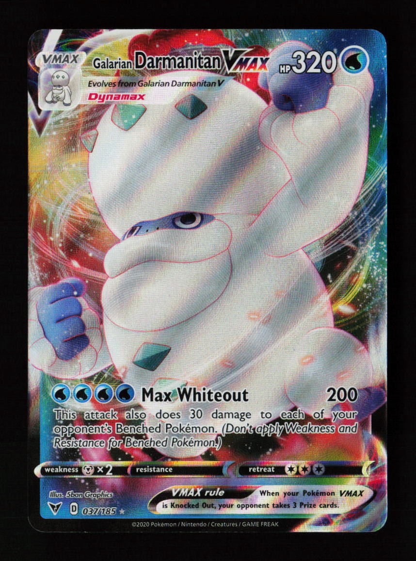 Galarian Darmanitan VMAX 037/185 Ultra Rare SWSH04: Vivid Voltage Pokémon Card