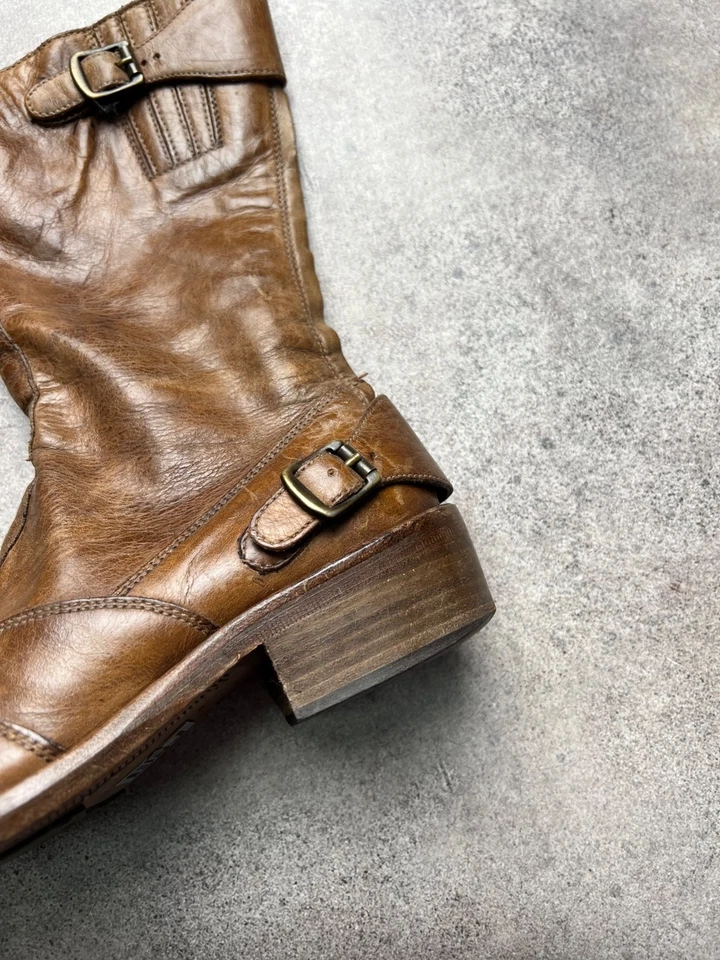 Belstaff Roadmaster Botas Motociclista Cinturón con Cremallera Trasera Talla 38 Foto 4 de 4