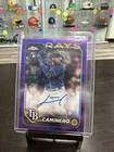 2024 Topps Chrome Baseball Junior Caminero Purple Rookie Auto /250 #RA-JCA
