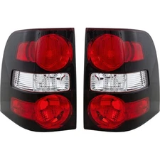 Halogen Tail Light Set For 2006-2010 Ford Explorer Clear & Red Lens 2Pcs