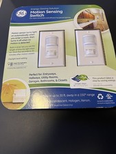 GE 2 PACK White Motion Sensor Light Switch On/Off/Auto Timer 120 VOLT 500 WATT&nbsp;