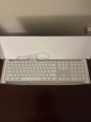 Genuine Apple A1243 Aluminum Wired Keyboard with Numeric Keypad