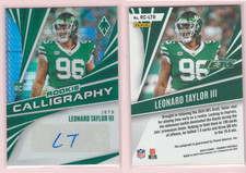 2024 Panini Phoenix Leonard Taylor III Rookie Calligraphy Lazer Auto