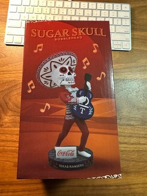 Coca-Cola SGA Sugar Skull Bobblehead Texas Rangers Día de los Muertos 2025