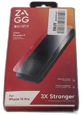 Zagg Invisibleshield Glass+ Iphone 15 Pro Screen Protector - 3x Stronger With