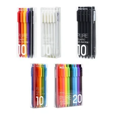 10/20Pcs Retractable Gel Pen 0.5MM Pen Point for Writing Note Taking Journaling