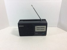 Vintage Sony FM/AM 2 BAND Radio ICF-24 Portable 4 AA Batteries or Power Cord