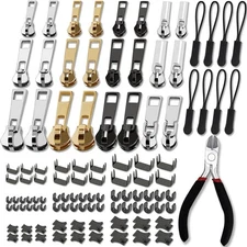 105 Pieces Zipper Repair Kit #3#5#8, Zipper Replacement with Install Plier for R