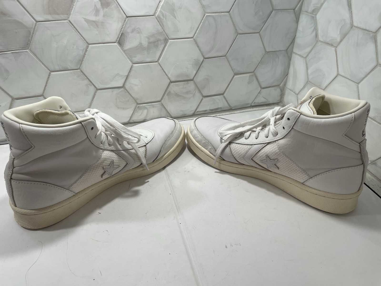 Converse Pro Leather Sport Unisex Men’s 8.5 Woman’s 10 White Hi Top Sneakers thumbnail 6