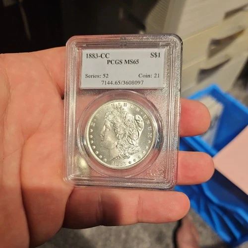 1883 CC US Morgan Silver Dollar $1 PCGS MS65