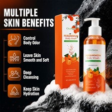 Persimmon Body Wash for Odor Control, Natural Deodorizing Persimmon Soap for Old
