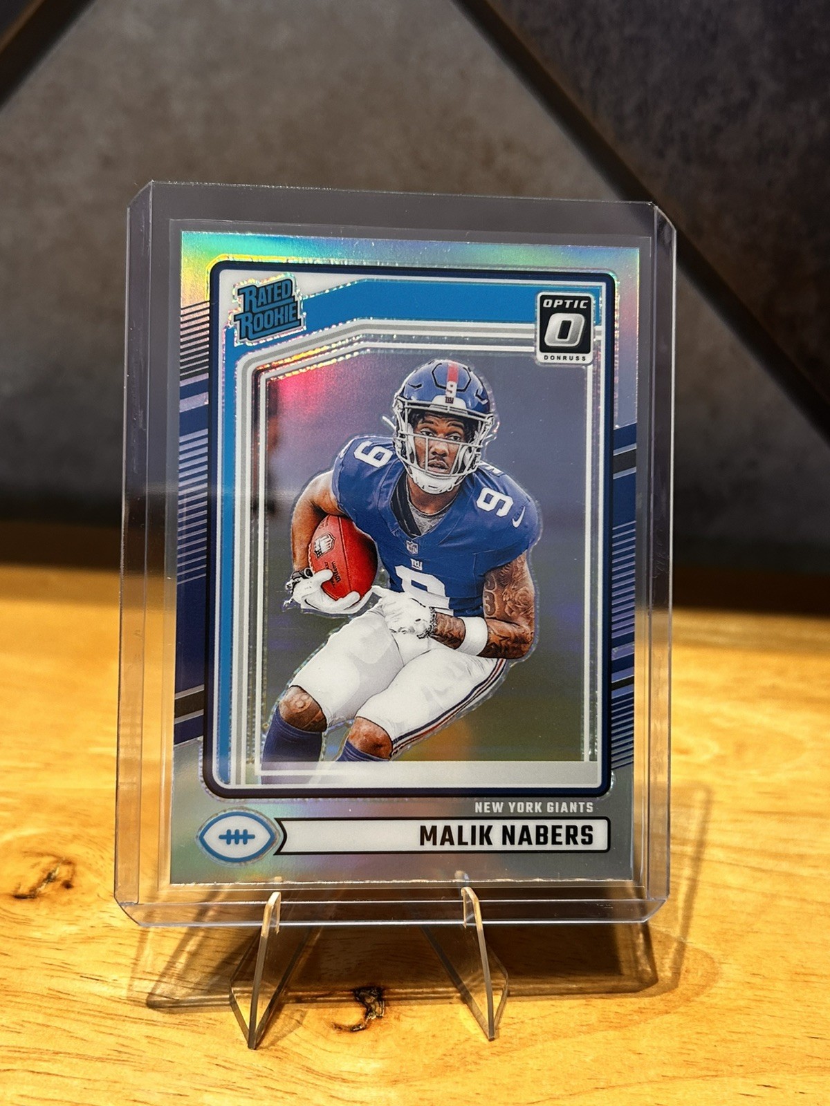 2024 Panini Donruss - Rated Rookie Malik Nabers #383 Optic Preview Holo Prizm