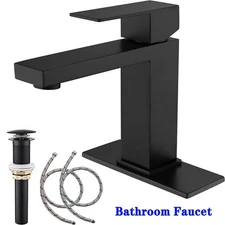 Bathroom Sink Faucet Waterfall Single Handle Basin Vanity Mixer Tap Deck Mounted