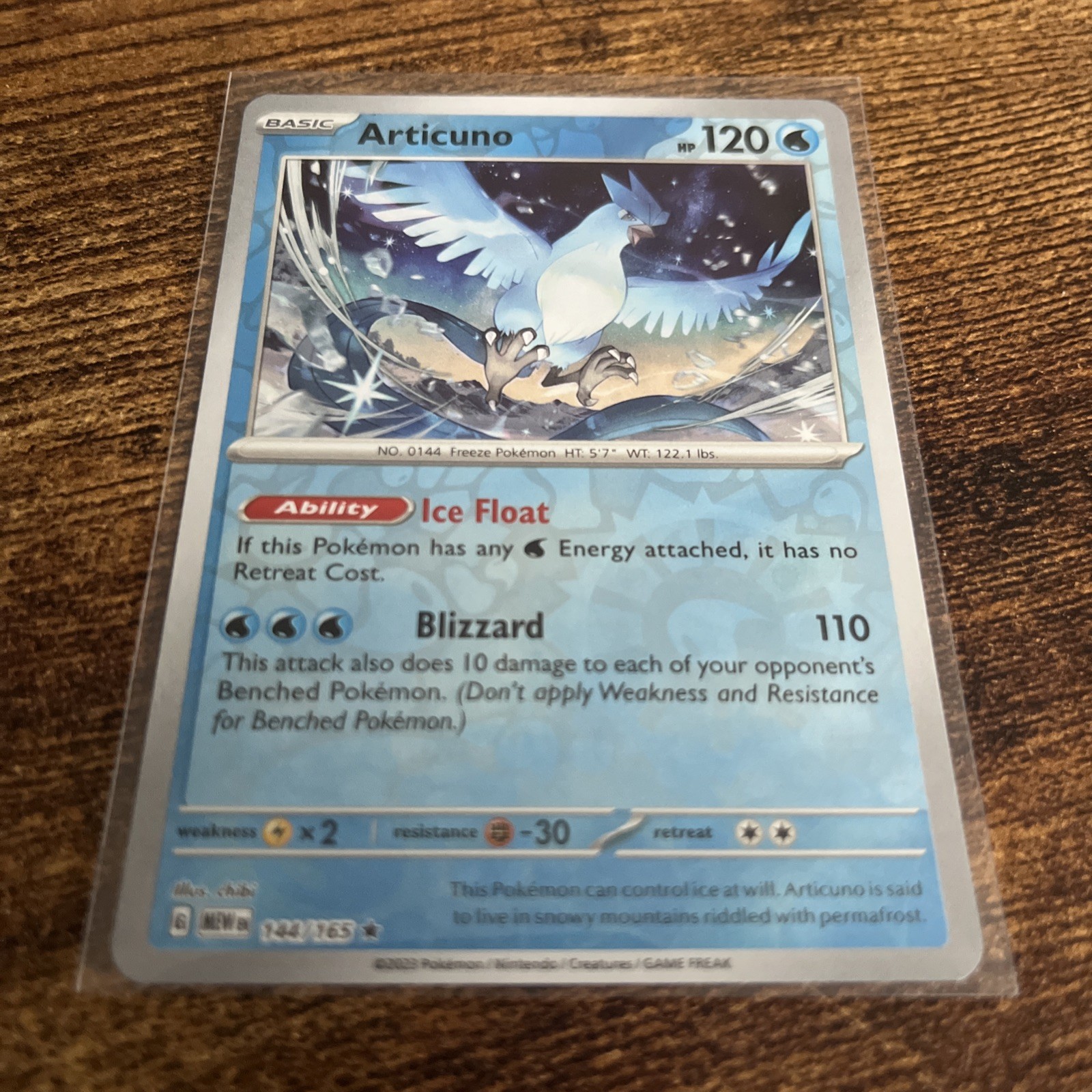 Articuno Reverse Holo NM 144/165 Scarlet & Violet 151 Pokemon Card
